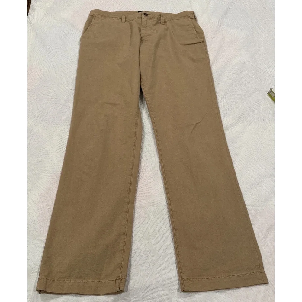 American Eagle Pants Mens Sz 36X34 Next Level Flex Slim Straight Chino Tan Khaki - Picture 9 of 11
